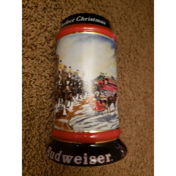 Budweiser Stein/Mug Collector Series A Perfect Christmas (Handcrafted) Vintage - Picture 10 of 10